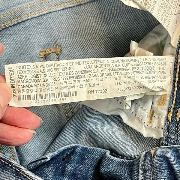 Zara Z1975 Distressed Ripped Skinny Denim Jean 4 - Image 8