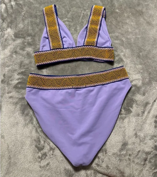 ELYSHAN Purple and Gold Bikini Size M - Image 2