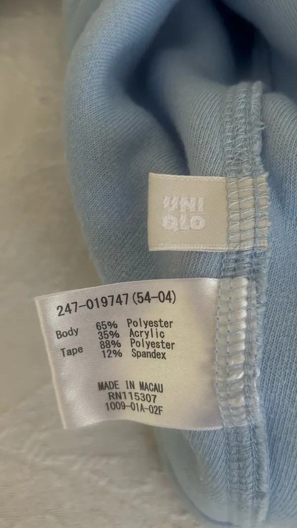 Uniqlo Baby Blue Half-Zip Fleece Pullover - Image 2