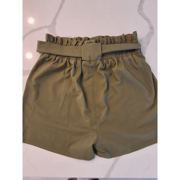 Freeprance Olive Green Paper Bag Deep Front Pocket Short Size L - Image 4