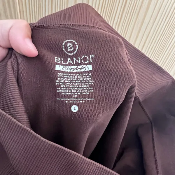 BLANQI-Everyday Maternity Belly Support Leggings Maroon Size L - Image 5