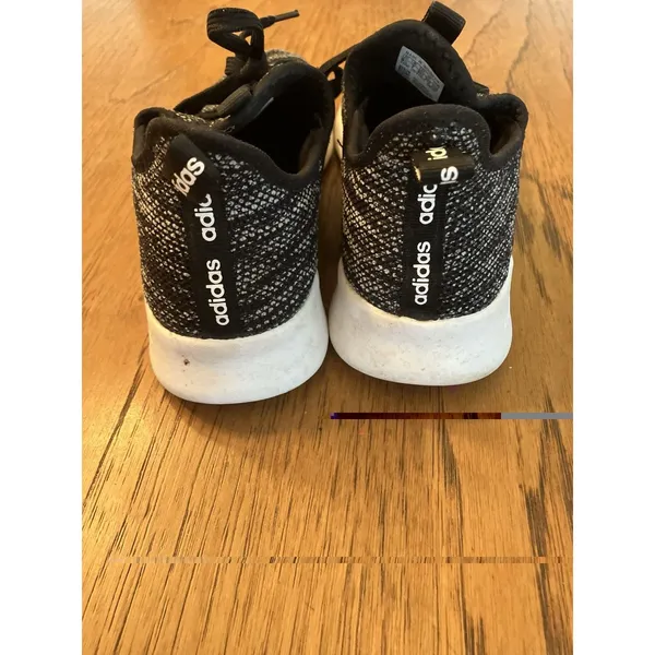 adidas Cloudfoam Pure Women’s Knit Low Top Lace-Up Sneakers Core Black/White - Image 9