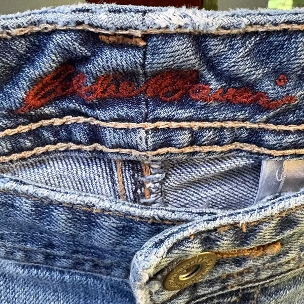 Y2K Eddie Bauer Bootleg Jeans, Vintage Wash, Mid-Rise, 33” Inseam, Size 12L - Image 8
