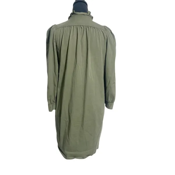 Tuckernuck Pomander Place Medium Green Claiborne Dress Short Long Sleeve Olive - Image 8