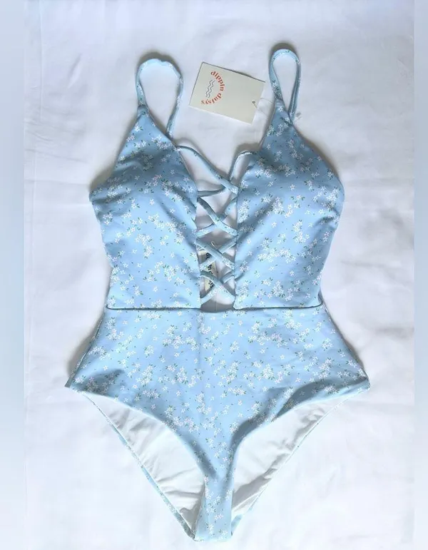 NWT Dippin' Daisy's Bliss One Piece Swimsuit - Blue/Yellow - S - Image 5