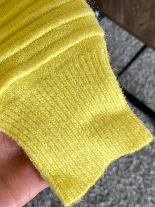 Warm Cardigan In Yellow Size XS - Image 5