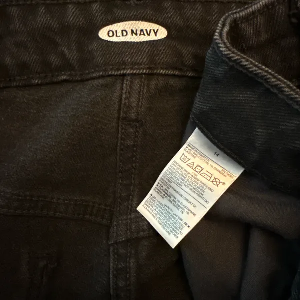 OLD NAVY Black denim midi skirt with pockets sz 14 ✨ - Image 6