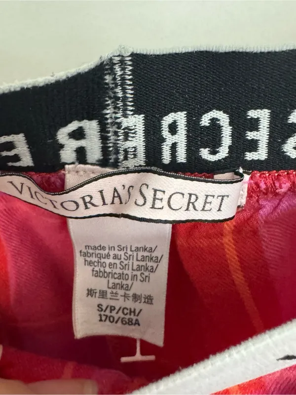 Victoria's Secret Boxer Pink & Red Plaid Sleep Shorts PJ shorts Small - Image 2