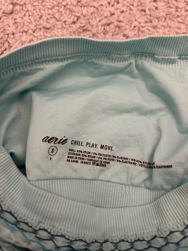 Aerie blue tube top with pattern - Image 4