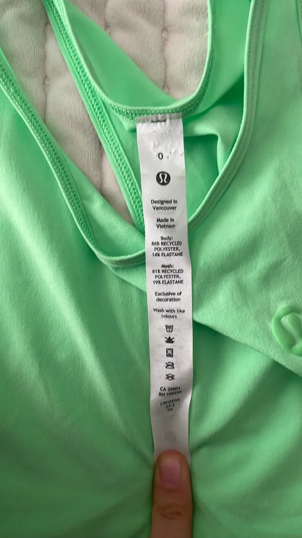 Lululemon Side Pleats Tennis Tank Green size 0 - Image 3