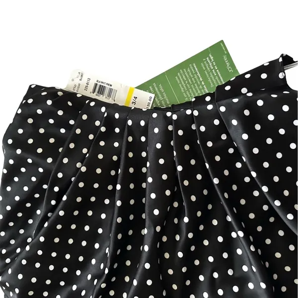 Onyx Nite Dress Black White Polka Dot Strapless Tulle Fit Flare Prom Size 3/4 - Image 7