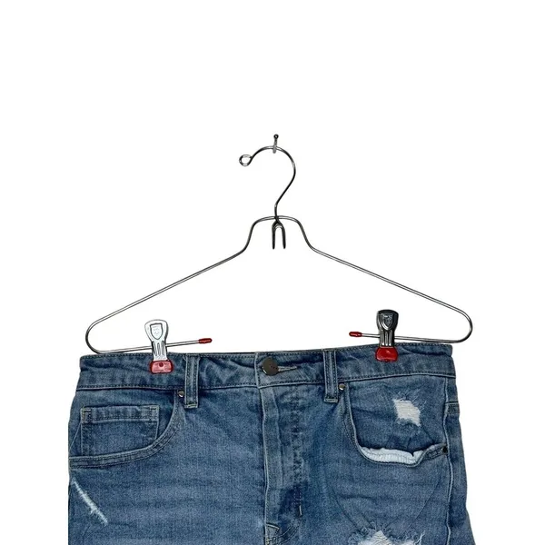 Anthropologie Women's‎ Shorts Button Fly Distressed Distressed Raw Hem Denim 27 - Image 4
