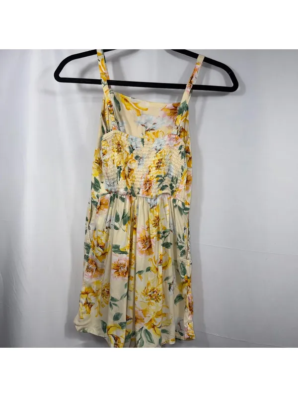 Old Navy XS Yellow Floral Cami Romper - Image 9