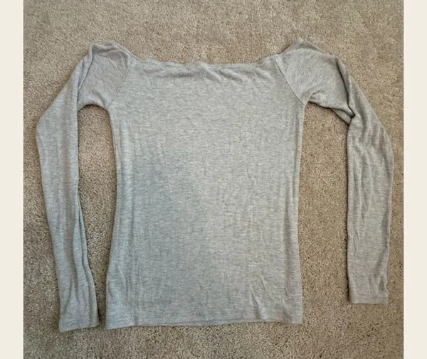 JOAH BROWN Square Neck Long Sleeve - Grey M/L - Image 3
