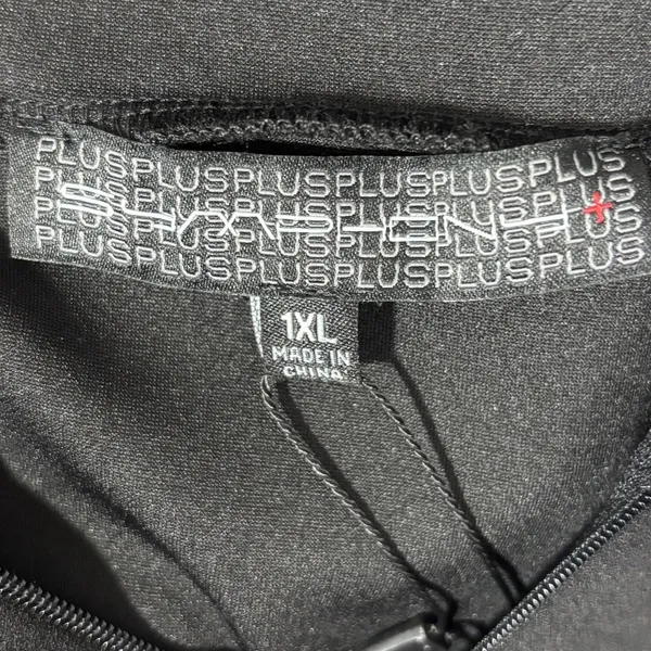 NWT Symphony Plus Dress Black‎ Floral Embroidered Halter Bodycon Cocktail 1XL - Image 6