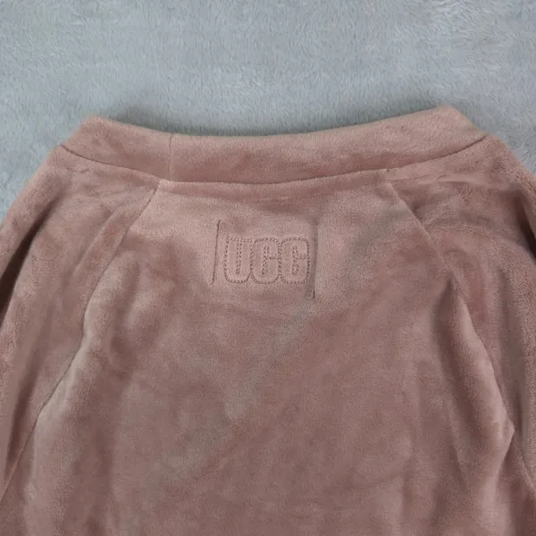 UGG Beckner Cropped Sweatshirt Womens XS Dusty Rose Velour Pullover‎ 1128977 - Image 4