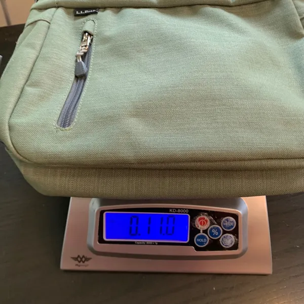 LL Bean Sage Green Crossbody Travel Bag Adjustable Strap Organizer Pocket - Image 9
