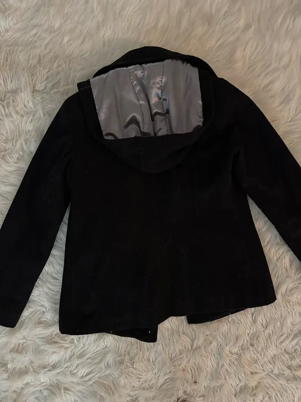Calvin Klein Black Wool Blend Peacoat - Image 5