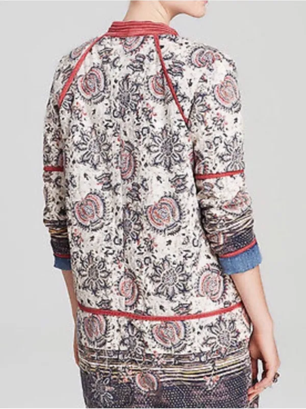 Free People Belario Reversible Quilted Jacket Cotton Small Boho - Image 4