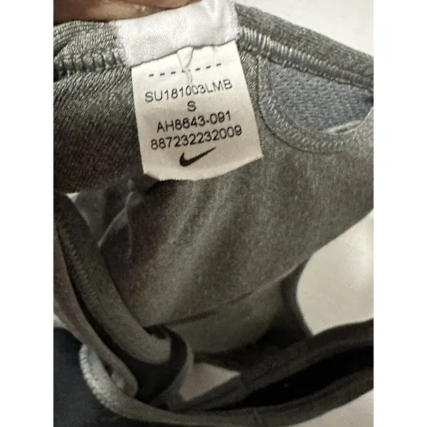 Nike Dri Fit Racerback Sports Bra Women's size Small‎ Gray /Blue - Image 5
