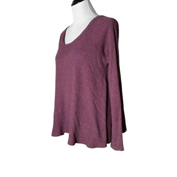 We The Free Free People Oversized Thermal Waffle Knit Top Size S Slouchy Swing - Image 8