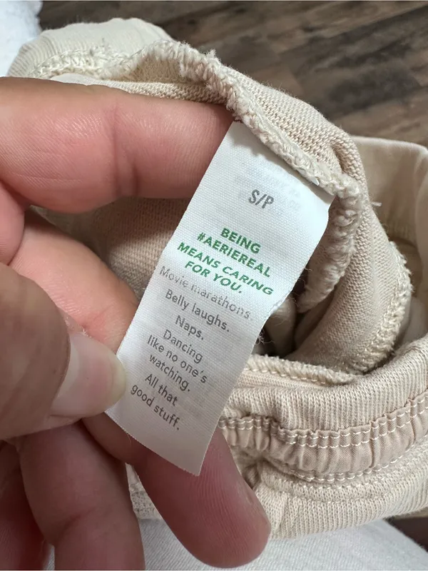 aerie Light Beige Drawstring Joggers for Women’s - Image 3