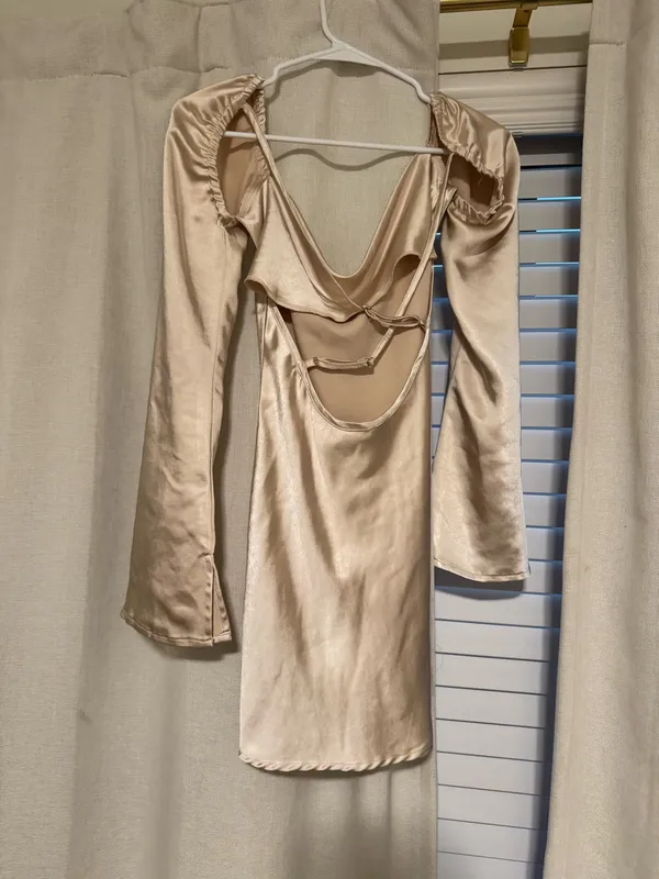Princess Polly Dress Mini Silky Champagne - Image 3