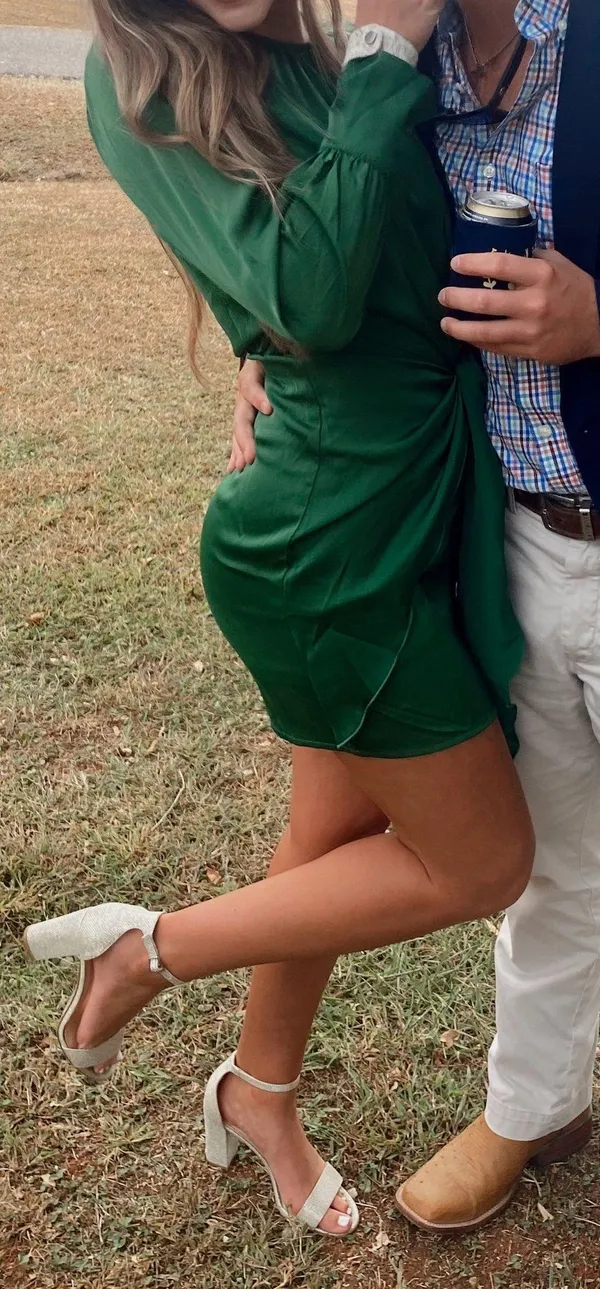 Wrap Dress Green - Image 4