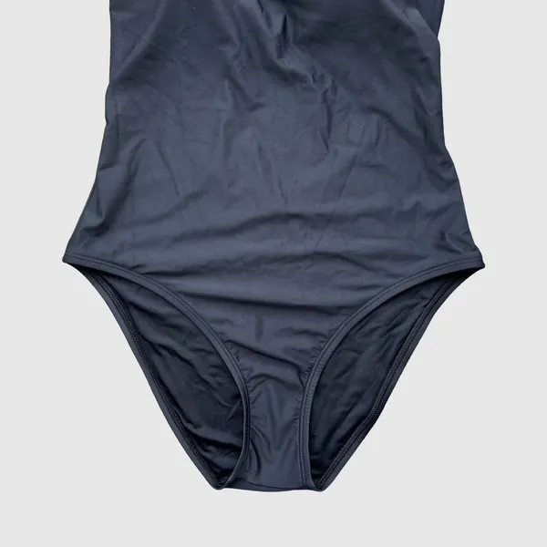 Quince Black One-Piece Italian Swimsuit Criss Cross Strappy Minimalist Chic NWT - Image 2