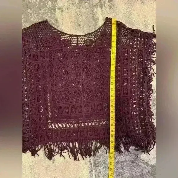 Source Unknown Women’s Purple See Throw Poncho - Image 4