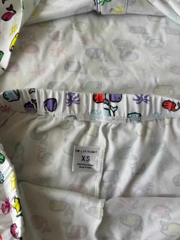 RARE Roller Rabbit Moby Pajamas, Size XS EUC - Image 3