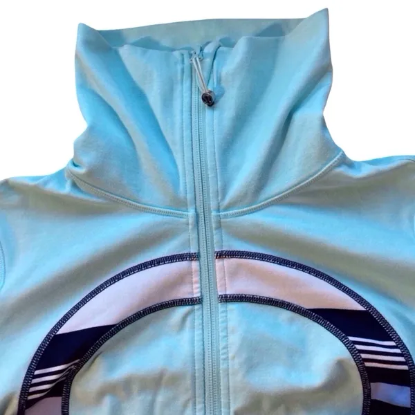 Lululemon Athletica Define Jacket | Size 8 | Mint Blue | Oversized Logo - Image 3