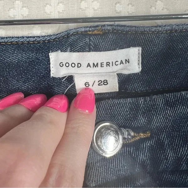 Good American‎ Dark Wash High Rise Distressed Skinny Jeans - Image 2