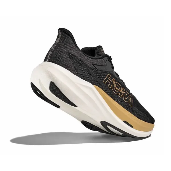 HOKA Unisex Rocket X 3 Running Shoes Black White Gold Size 7 Mens / 8 Womens NWB - Image 4