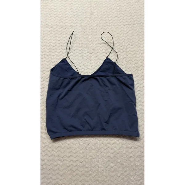 Intimately Free People Navy Blue Seamless V Neck Spaghetti Strap Camisole M/L - Image 3