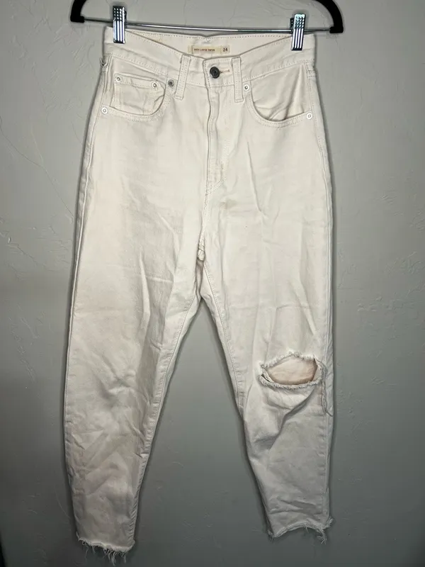 Levis Quality Premium High Loose Tapered Light Pink‎ Denim Jeans - Image 2