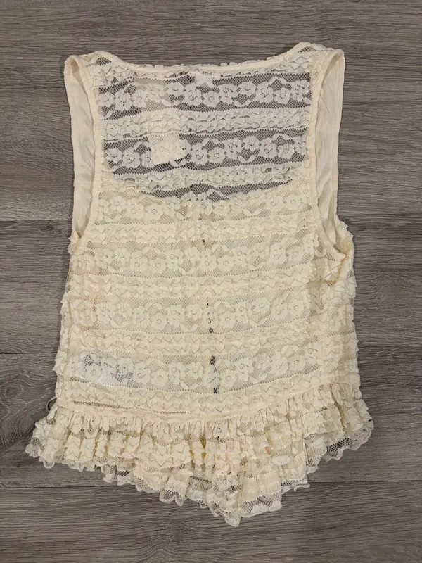 Urban Outfitters Ruffle Lacy Button-Front Tank Top - Image 6