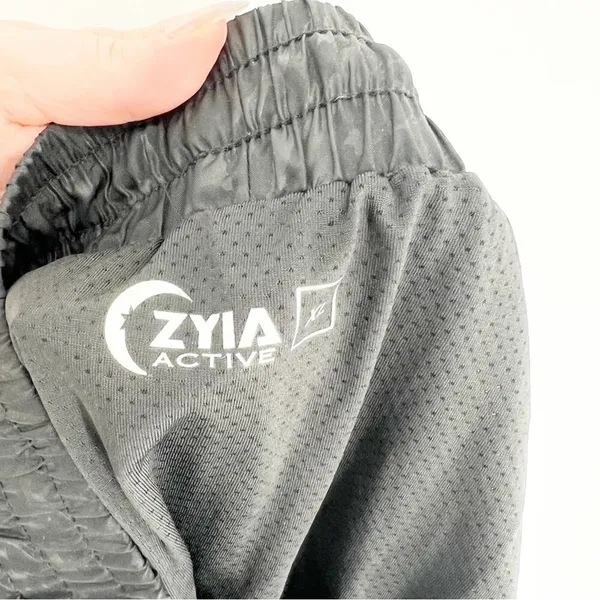 ZYIA Active Bomber Animal Print Running Shorts Women's XL Black Athletic - Image 7