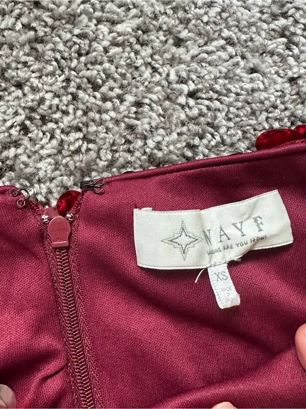 Wayf Burgundy Red Sequin Mini Dress - Image 6