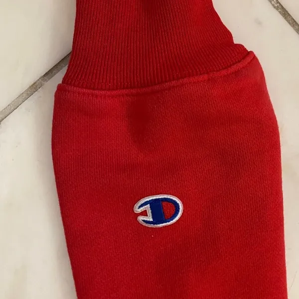 Champion Reverse Weave Red Cropped Sweatshirt‎ WL827 Small - Image 6