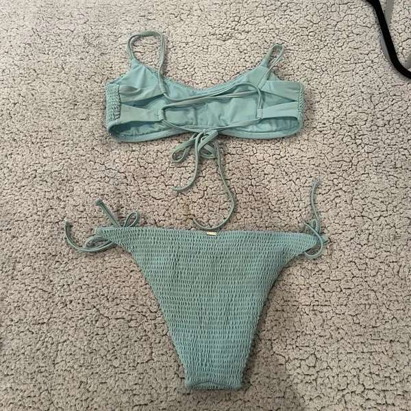 Hollister Light blue ribbed bathing suit - Image 2