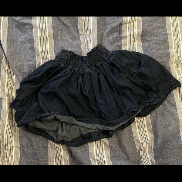 LG HWY jeans dark blue high waist retro skirt - Image 2