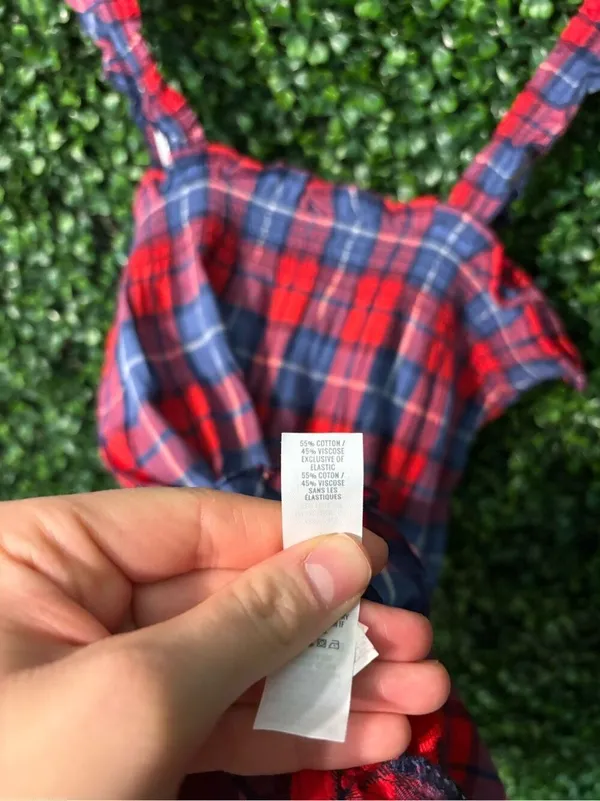 Aerie NWT Plaid Flannel Pajama Romper Sz Small - Image 7
