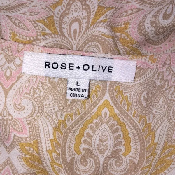 Rose & Olive size large pink paisley shirt - Image 6
