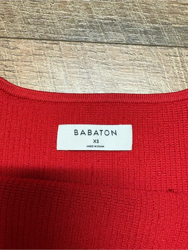 Babaton Aritzia Sculpt Knit Square Neck Cropped Tank Top Size XS - Image 3