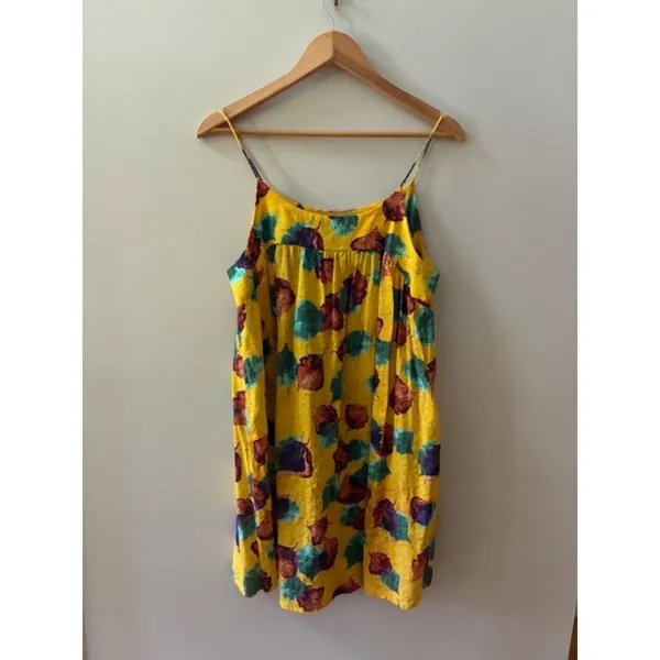 Ces Femme Yellow Floral Sundress | Size Small EUC - Image 2