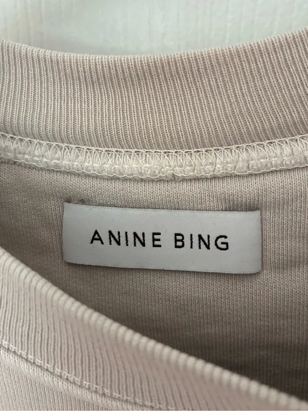 Anine Bing Tiger Sweatshirt In Stone, Size Small - Image 8