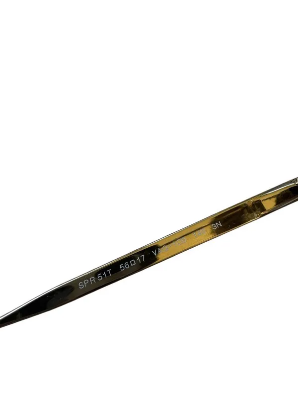 Prada Women's SPR51T SPR/51T Square Sunglasses Metallized Gold-Black - Image 7