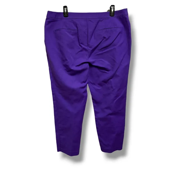 Chico's So Slimming Purple Ankle Trousers Womens‎ 3 XL 16 Cotton Stretch Pants - Image 3