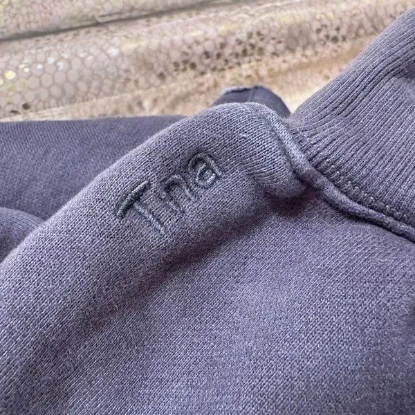 TNA Aritzia Charcoal Gray Cozy AF Fleece Cropped Long Sleeve Sweater Small 1 - Image 7